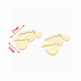 10pcs Raw Brass Textured Leaf Charms Pendant 21x15mm