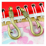 30 Pcs 36.5*13.2MM Fish Hook Charms Pendant for Jewelry Making