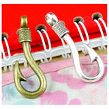 30 Pcs 36.5*13.2MM Fish Hook Charms Pendant for Jewelry Making