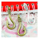 30 Pcs 36.5*13.2MM Fish Hook Charms Pendant for Jewelry Making