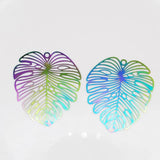 10pcs Stainless Steel Leaves Shape Charms 49.5*45mm