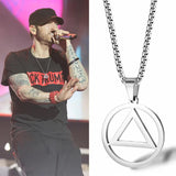 Stainless Steel Geometric Triangle Pendant Necklace