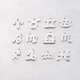 Fnixtar 15mm DIY Constellation Charms Twelve Zodiac Charms 12pcs