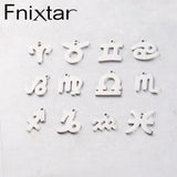 Fnixtar 15mm DIY Constellation Charms Twelve Zodiac Charms 12pcs