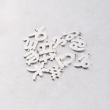 Fnixtar 15mm DIY Constellation Charms Twelve Zodiac Charms 12pcs