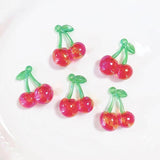 10pcs Acrylic Pearlescent Cherry Earring Charms DIY Jewelry Making