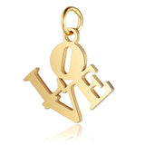 10Pcs Stainless Steel Love Charms for DIY Necklace Making