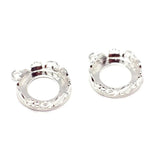 2pcs Silver Plated Flower Charms for Necklace Making