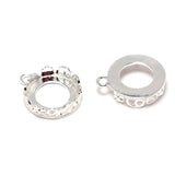 2pcs Silver Plated Flower Charms for Necklace Making