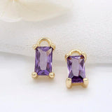 6Pcs Zircon Crystal Pendant Charms for DIY Jewelry Making