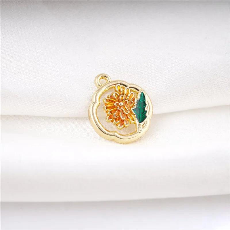 5pcs Chinese Flower Plum Blossoms Charm DIY Jewelry Making Findings