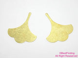 20pcs Brass Ginkgo Leaf Pendant Dangle Charm R409