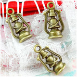 50pcs 20*10MM Antique Bronze Barn Lantern Charm Pendants Necklace DIY