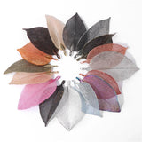 5Pcs Colorful Leaves Pendants Real Leaf Charm Beads With Hole DIY