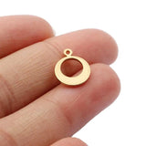 50Pcs Brass Moon Charms Pendant For DIY Jewelry Making