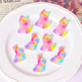 10pcs/pack Rainbow Cat Rabbit Charms for DIY Earring Necklace