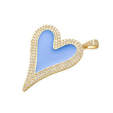 Charming Heart Pendant for Women Earrings Necklace Making