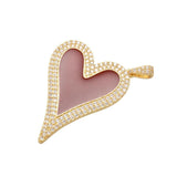Charming Heart Pendant for Women Earrings Necklace Making