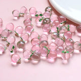 10Pcs Transparent Peach Resin Charms for DIY Jewelry Earrings Keychain