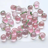 10Pcs Transparent Peach Resin Charms for DIY Jewelry Earrings Keychain