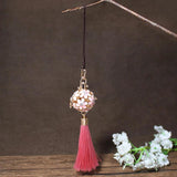 2PCS Tassel Aromatherapy Oil Diffuser Locket Keychain Bag Hanging Pendant