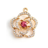 20Pcs Rose Flower Dangle Charms Pendant For Locket Necklaces