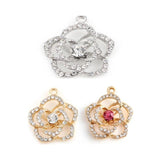 20Pcs Rose Flower Dangle Charms Pendant For Locket Necklaces