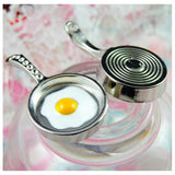 20pcs Vintage Alloy K Antique Bronze Pan Fried Egg Charms Pendant