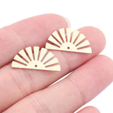 20pcs Raw Brass Semicircle Earrings Charms DIY Jewelry Making