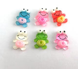 50pcs Glitter Frog Resin Flatbacks - Resin Cabochons flatback Buttons Resin Char