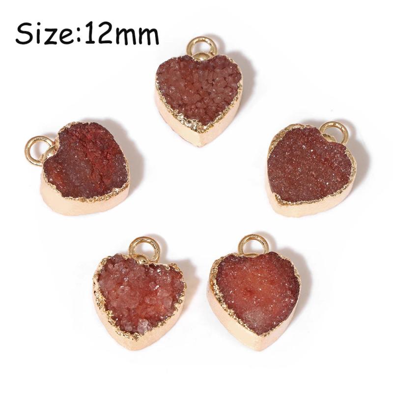 Druzy Crystal Stone Pendant Multi-shape Charms for Jewelry Making DIY