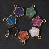 Druzy Crystal Stone Pendant Multi-shape Charms for Jewelry Making DIY