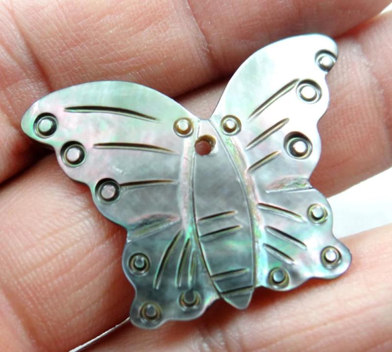 5pcs Freshwater Shell Necklace Pendants Jewelry Charms 25*35MM