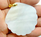 5pcs Freshwater Shell Necklace Pendants Charms 38*36MM