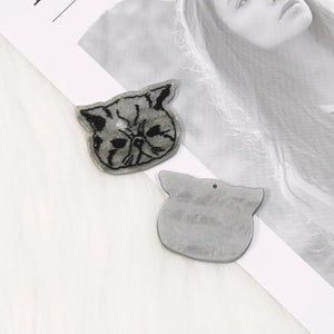 10Pcs Acrylic Cat Charms for DIY Jewelry Making