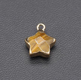 5pcs Natural Stone Star Pendant Charms for DIY Jewelry Making