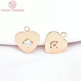20PCS 24K Brass Zircon Dolphin Sun Star Pendants