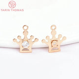 20PCS 24K Brass Zircon Dolphin Sun Star Pendants