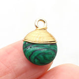 5pcs Natural Stone Small Pendant for DIY Jewelry Making