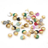 5pcs Natural Stone Small Pendant for DIY Jewelry Making