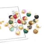 5pcs Natural Stone Small Pendant for DIY Jewelry Making
