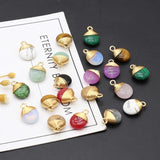 5pcs Natural Stone Small Pendant for DIY Jewelry Making