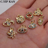 Magic Eye Zircon Gold-Plated Pendant for Bracelet Necklace
