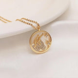 Copper Zircon Zodiac Pendant Charms for DIY Jewelry Making