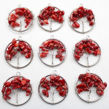 7 Chakra Quartz Crystal Tree of Life Pendulum Pendant