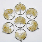 7 Chakra Quartz Crystal Tree of Life Pendulum Pendant