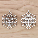 10pcs Tibetan Silver Merkaba Meditation Charms Pendants 39x31mm
