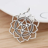 10pcs Tibetan Silver Merkaba Meditation Charms Pendants 39x31mm