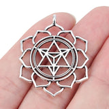 10pcs Tibetan Silver Merkaba Meditation Charms Pendants 39x31mm