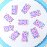 10pcs 40x23mm Pink Tape Shape Charms Pendant DIY Jewelry Making Supplies